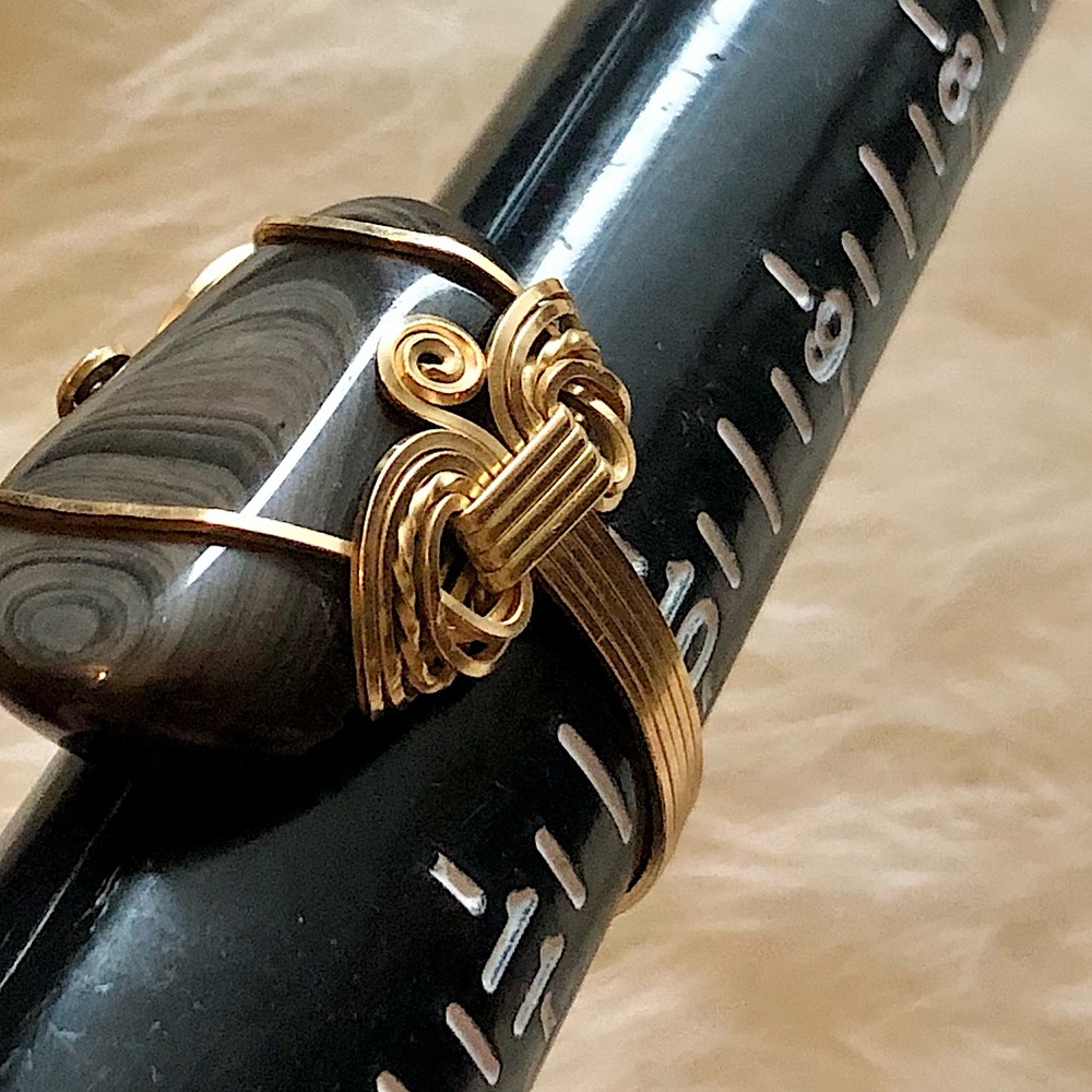Black Jasper Ring 14kt - Picture 6 of 12